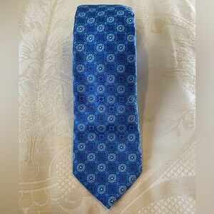 Robert Talbott Blue with Purple Geometric Pattern Tie